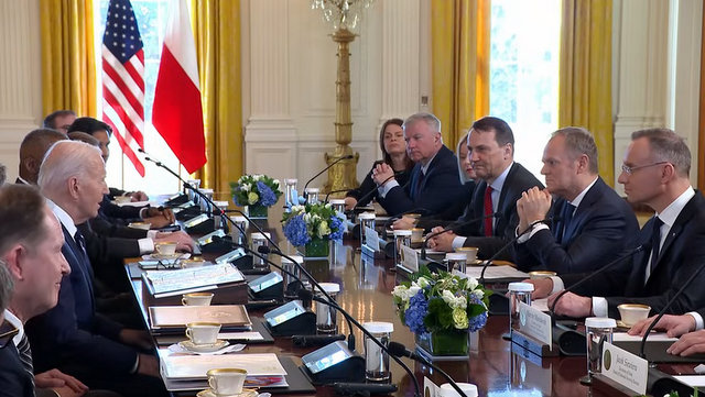 President Biden, President Andrzej Duda, and Prime Minister Donald Tusk of Poland Before Bilateral Meeting