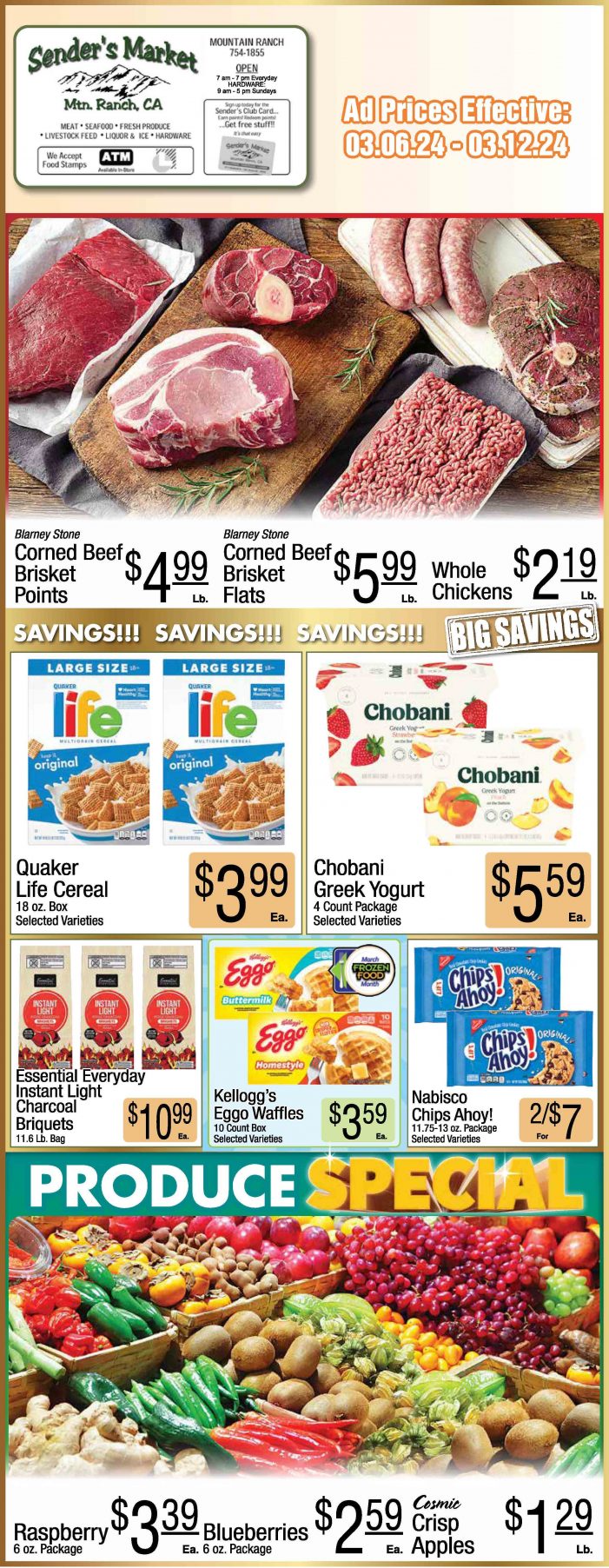 Sender’s Market Weekly Ad & Grocery Specials Through March 12th! Shop Local & Save!!