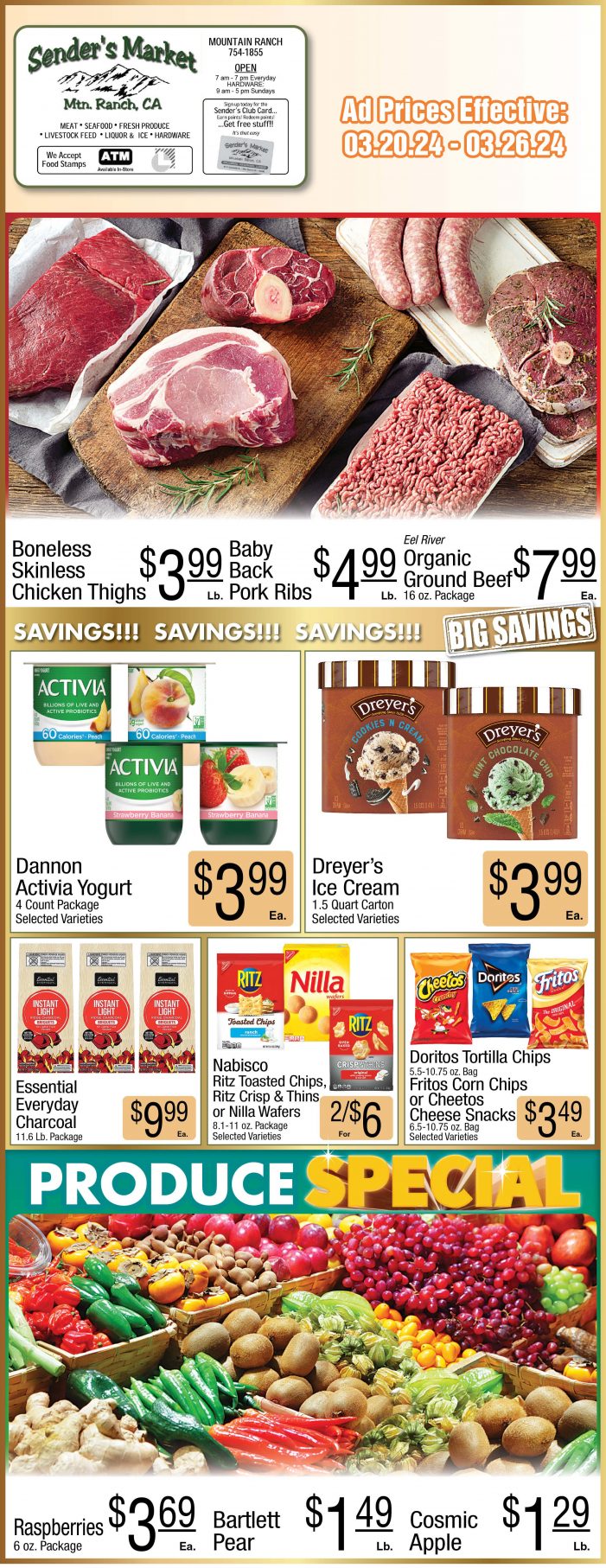 Sender’s Market Weekly Ad & Grocery Specials Through March 26th! Shop Local & Save!!