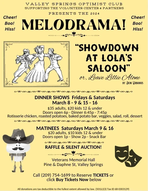 It’s Melodrama Time! “Showdown at Lola’s Saloon” or “Leave Lillie Alone”