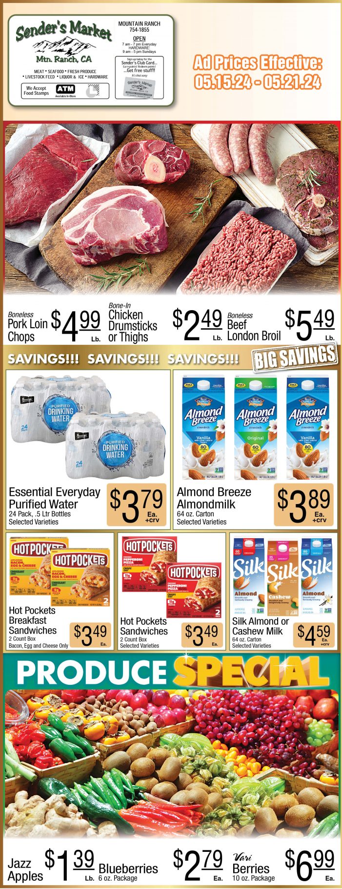Sender’s Market Weekly Ad & Grocery Specials Through May 21! Shop Local & Save!!