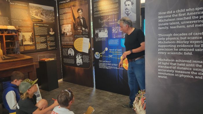 Albert Michelson Exhibit Inspires Young Minds at Angels Camp Museum