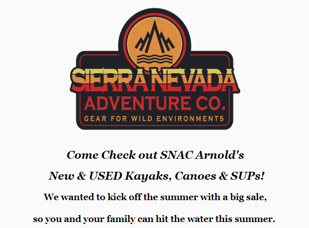 SNAC Arnold’s Memorial Day Weekend Kayak, Canoe & SUP Sale!