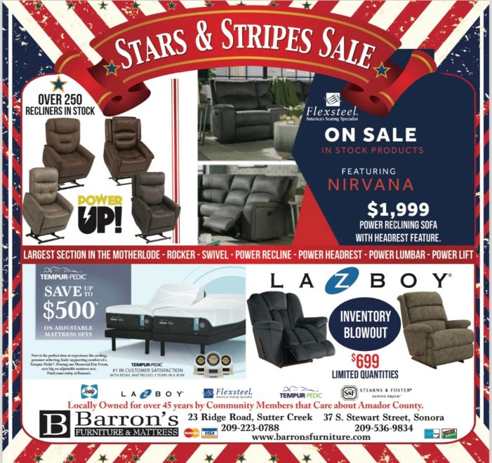 Big Stars & Stripes Sale Going on Now at Barron’s Furniture Through July 8th