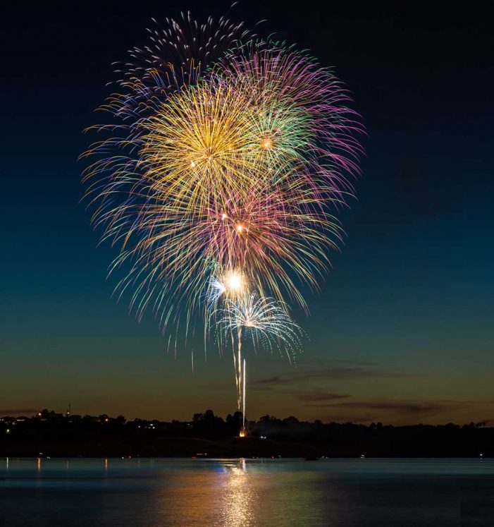 Fireworks Over New Hogan Lake