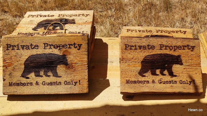 Looking for Rustic Private Property Signs?  Hewn Has Them!