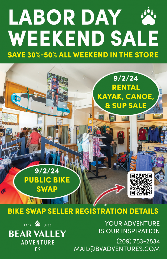 The Big Labor Day Weekend Sale at Bear Valley Adventure Company