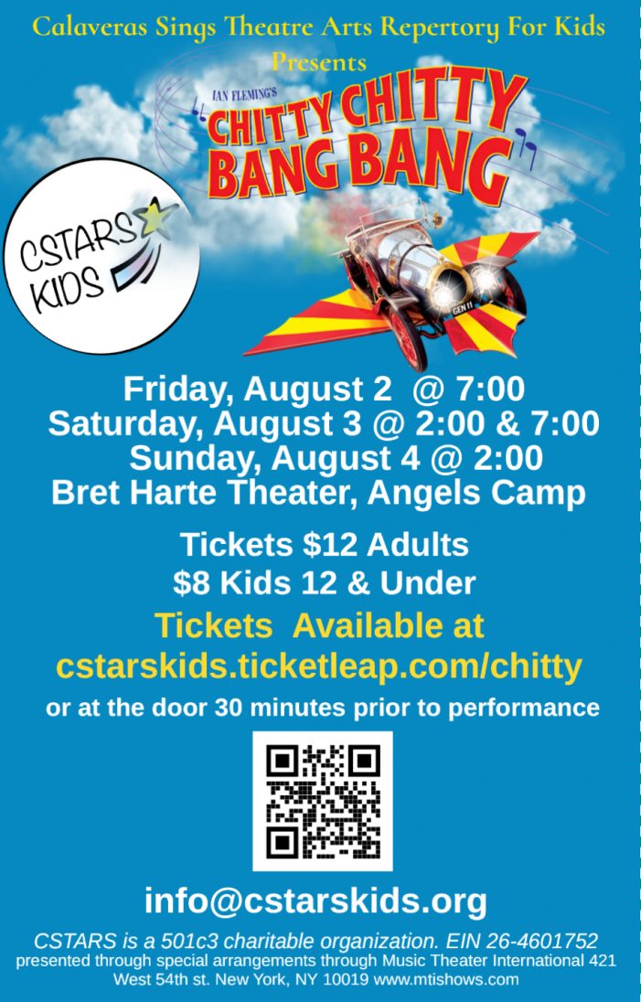 Chitty Bang Bang Live This Weekend in Angels Camp