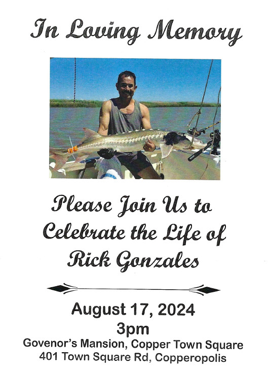Celebrate the Life of Rick Gonzales on August 17th