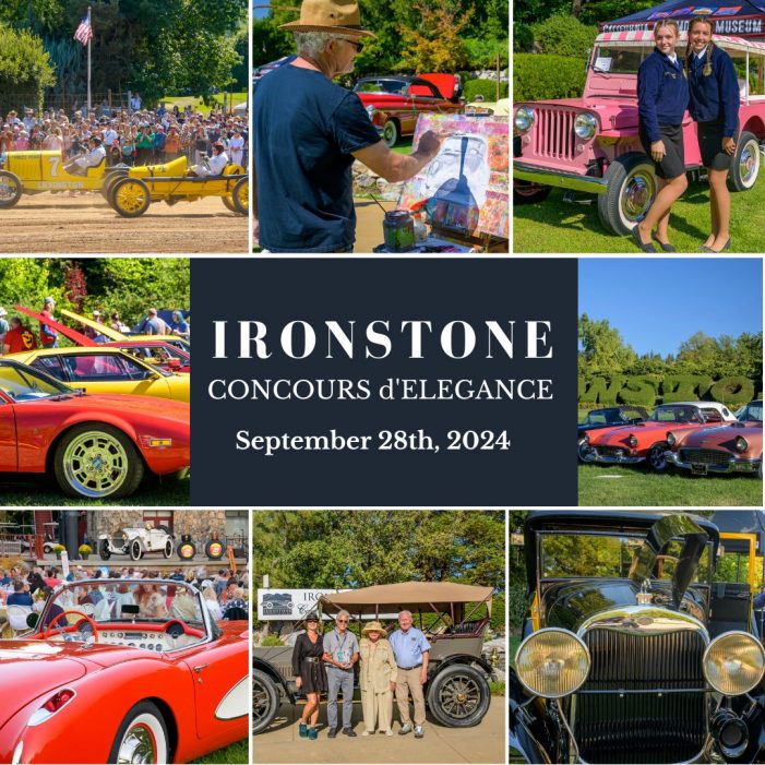 The 2024 the Ironstone Concours d’Elegance, September 27 – 28, Ironstone Vineyards