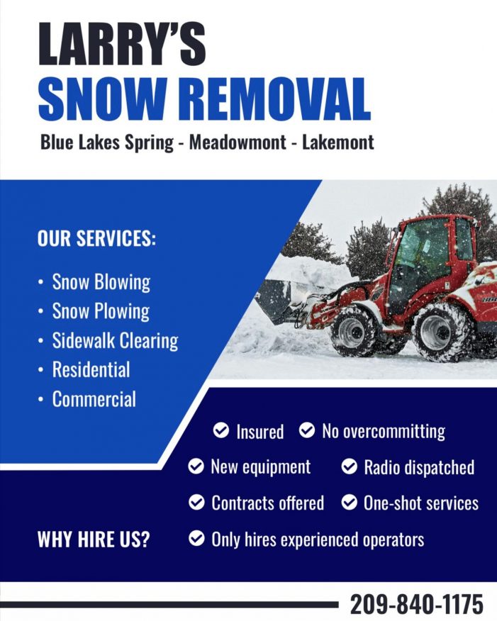 Winter is Coming & Larry’s Snow Removal Now Accepting Contracts for 24-25 Season