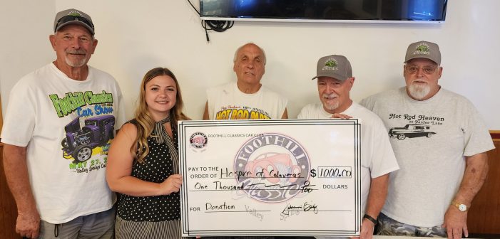 Foothill Classics Car Club Donates $1,000 to Hospice of Amador and Calaveras