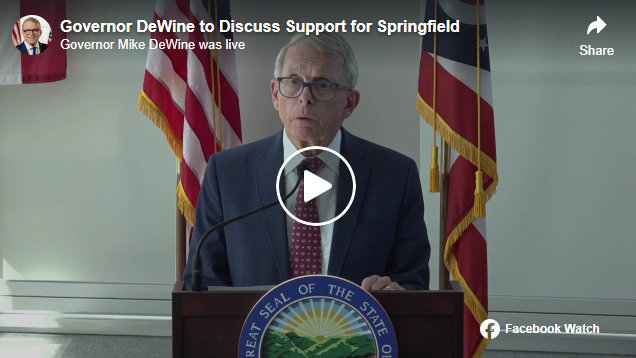 Governor DeWine Announces Healthcare, Public Safety Support for Springfield