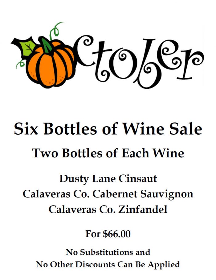 October Wine Specials from Black Sheep Winery