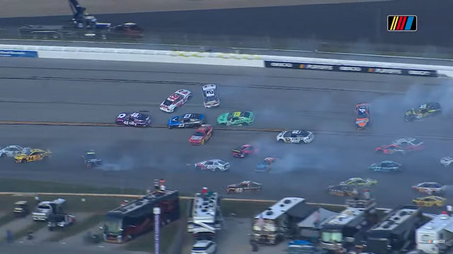 Nearly Entire Field Involved in Late Race Crash at Talladega