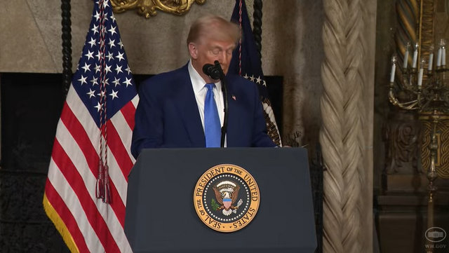 President Trump Signs Executive Orders at Mar-a-Lago, Feb. 18, 2025