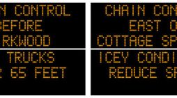 Chain Controls on Hwy 4 & Hwy 88 this Morning