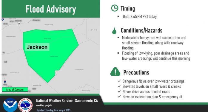 NWS Sacramento Issues Flood Warnings Through 2:45pm