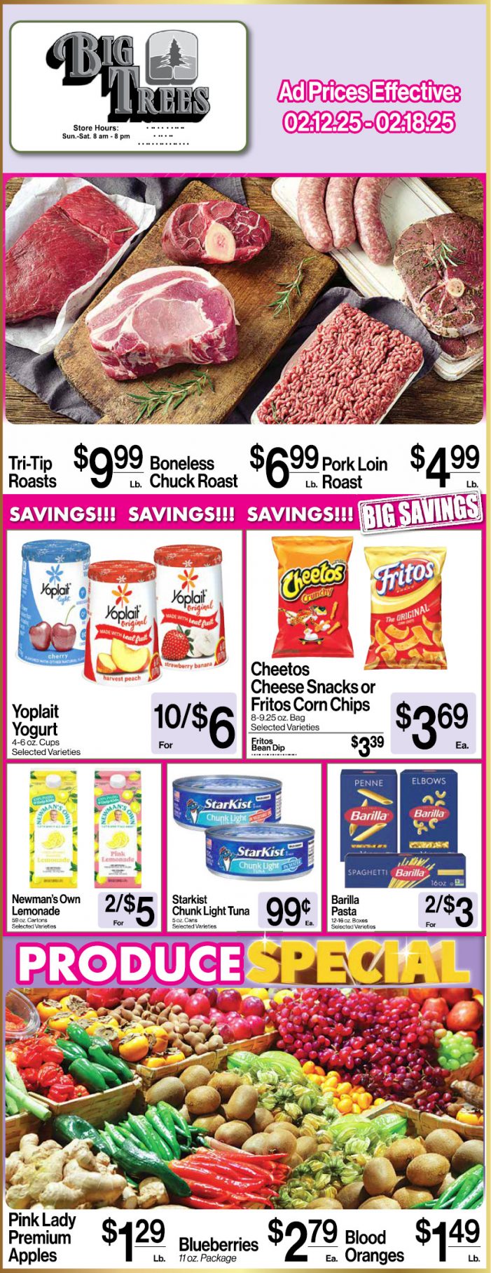 Big Trees Market Weekly Ad with Grocery, Produce, Meat & Deli Specials Through February 18th! Shop Local & Save!