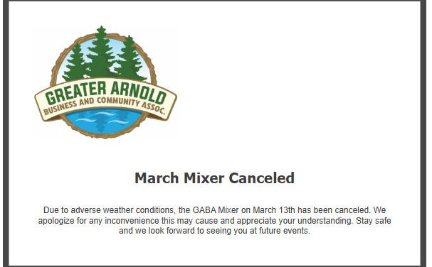 GABA March Mixer Canceled Ahead of Incoming Storm