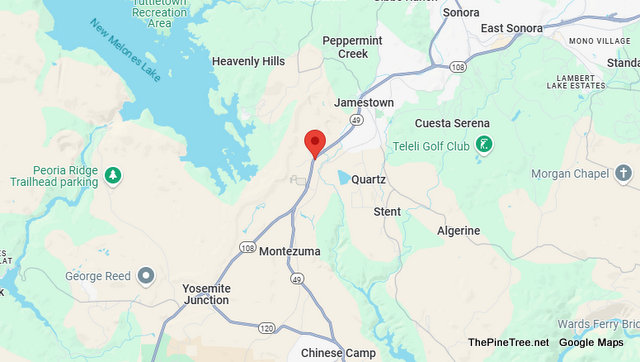 Traffic Update….Vehicle Off Roadway into Gulley Near Sr108 / Chicken Ranch Rd
