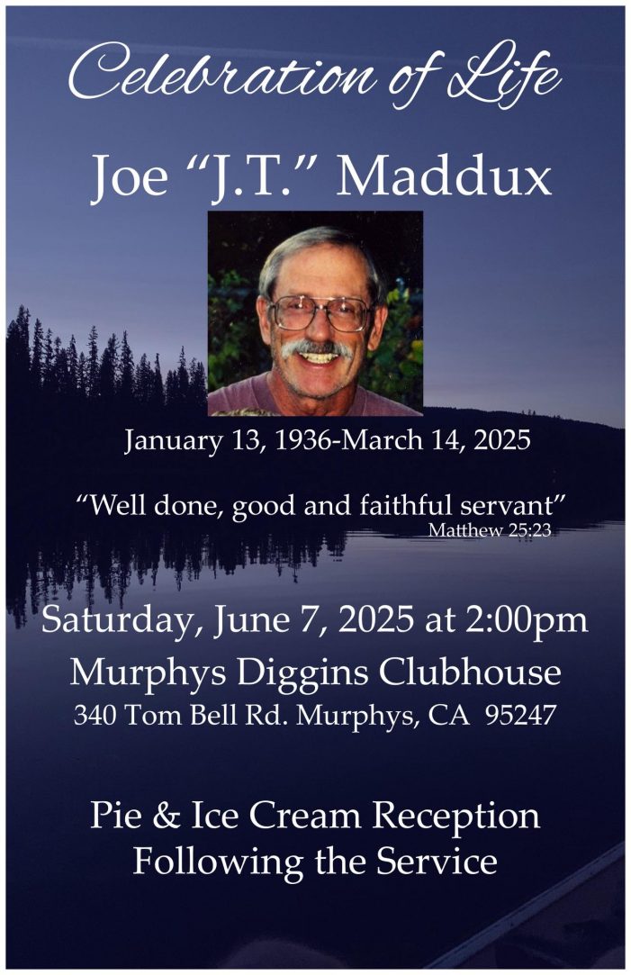 Joe “J.T.” Maddux 1936 – 2025
