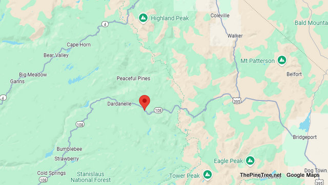Traffic Update….Stuck Semi in the Hwy 108 High Country…Another GPS Trucker Perhaps?