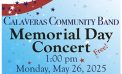 Calaveras Community Band Memorial Day Concert!