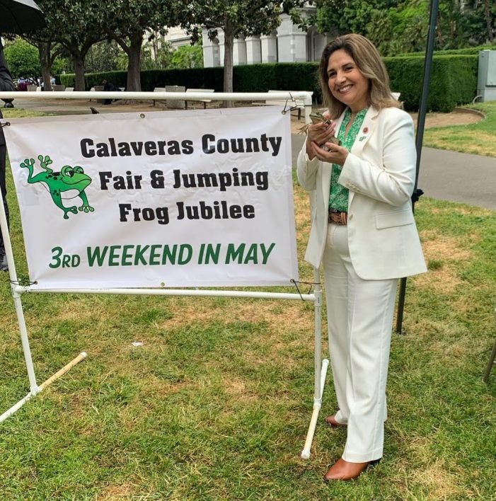 Senator Marie Alvarado-Gil Welcomes Media to Capitol Frog Jump Tradition Senator Marie Alvarado-Gil Welcomes Media to Capitol Frog Jump Tradition