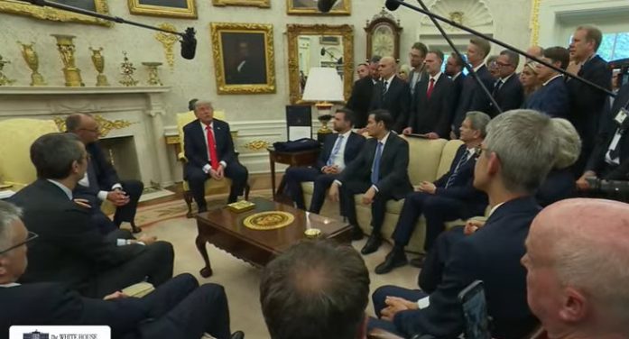 President Trump Participates in a Bilateral Meeting with the Chancellor of Germany