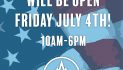 SNAC is OPEN on the 4th and Paddleboards are on SALE!