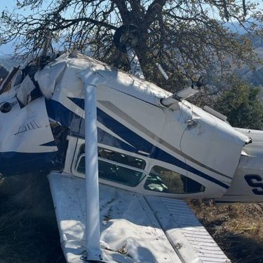 Calaveras Deputies and First Responders Dispatched to an Airplane vs Rock Collision
