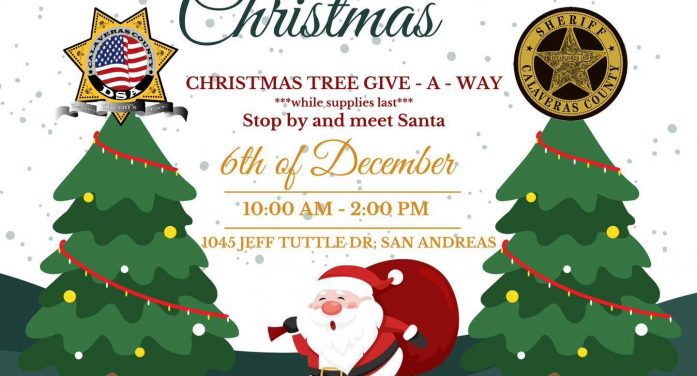 Calaveras Sheriff’s Office & DSA Hosting Free Christmas Tree Event on December 6th