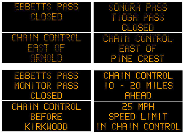Chain Controls on Hwys 4, 88 & 108.  Ebbetts, Sonora & Tioga Passes Closed