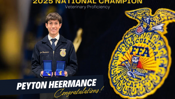 Peyton Heermance; Bret Harte’s First National FFA Proficiency Champion