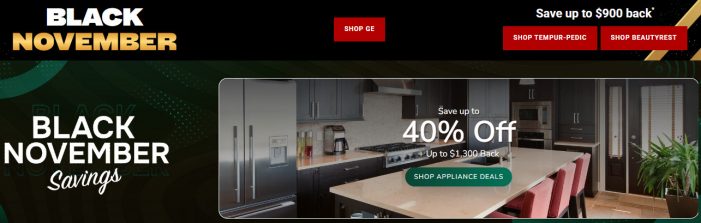Huge Black November Sale Going On Now at Middleton’s Furniture & Appliances