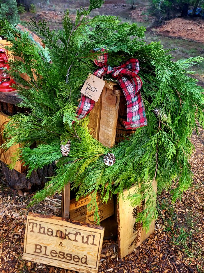 Hewn Woodshed Now Offering Fresh Live Wreaths