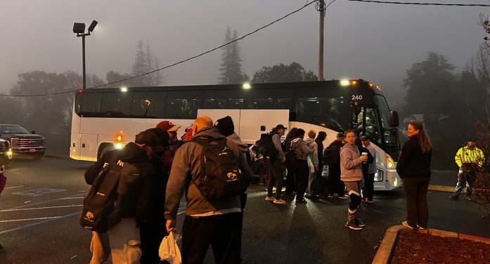 Motorcade Sends Calaveras High School Football Team Out of County to the State Championship Game.