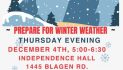 Be Winter Wise Winter Preparedness Event is Tomorrow!