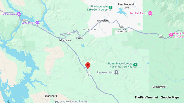 Traffic Update….White Sedan Down Embankment off Hwy 49