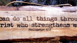 “I Can Do All Things” Live Edged Sign at Hewn Woodshed