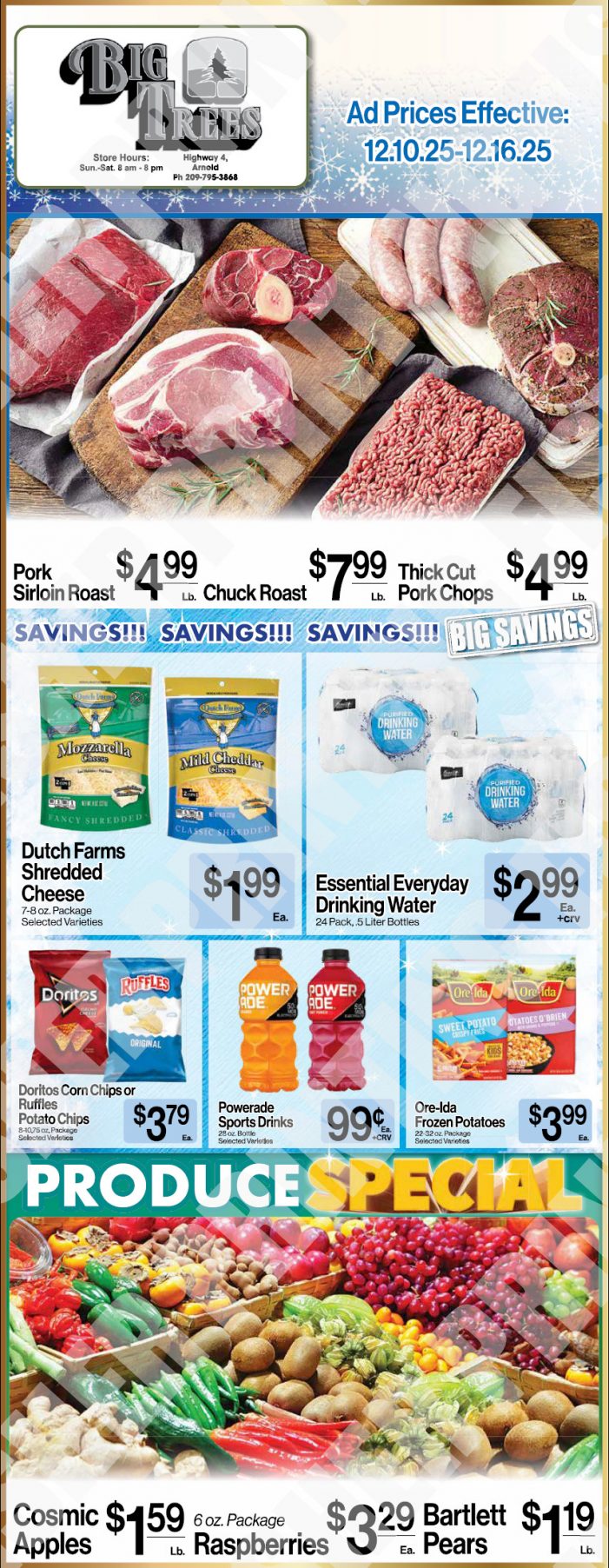 Big Trees Market Big Weekly Ad with Grocery, Produce, Meat & Deli Specials Through December 16th! Shop Local & Save!
