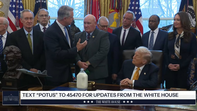 Trump Signs Whole Milk for Healthy Kids Act into Law