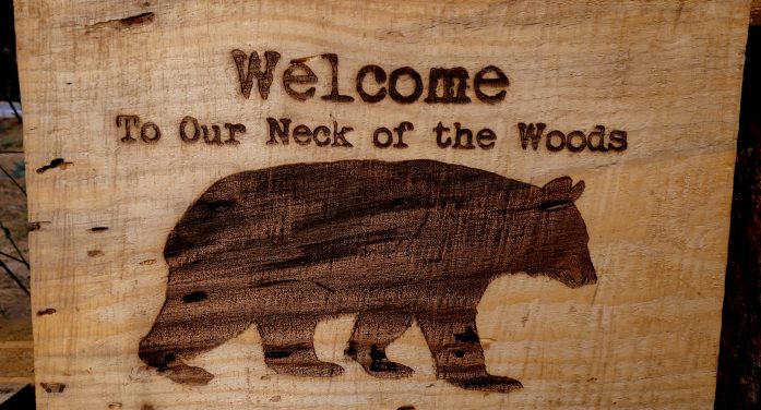 New Sign Design at Hewn Woodshed