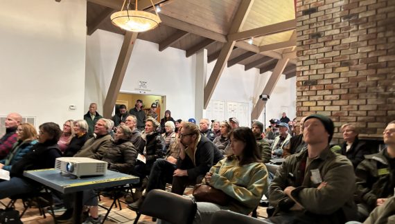 Standing-Room-Only Crowd at Community Meeting on Arnold Rim Trail Improvements and $500,000 SNC Grant Opportunity
