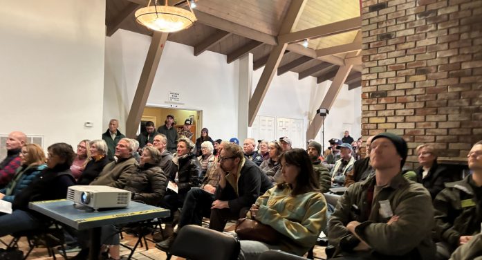 Standing-Room-Only Crowd at Community Meeting on Arnold Rim Trail Improvements and $500,000 SNC Grant Opportunity