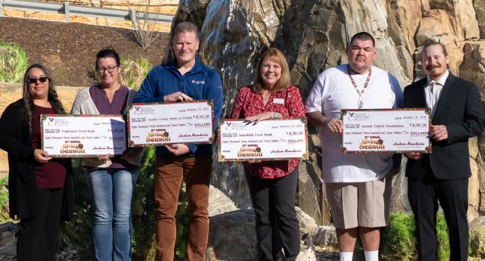 Jackson Rancherias’ 25th Annual Giving Season Raised $41,516 for Five Local Nonprofits