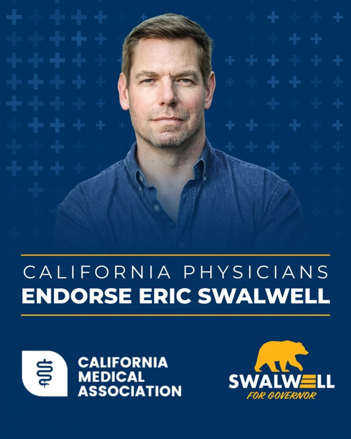California Medical Association (CMA) Endorses Eric Swalwell for Governor