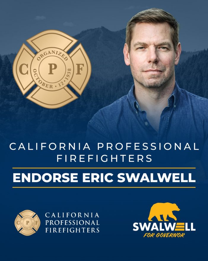 California Professional Firefighters Endorse Eric Swalwell for Governor