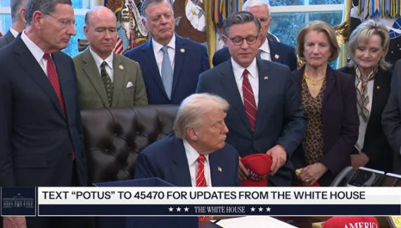 President Trump Holds Court During Bill Signing Today